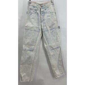 Vtg 80s Y2K Union Bay High Waist Taper Leg Acid Wash Carpenter Jeans 28x32